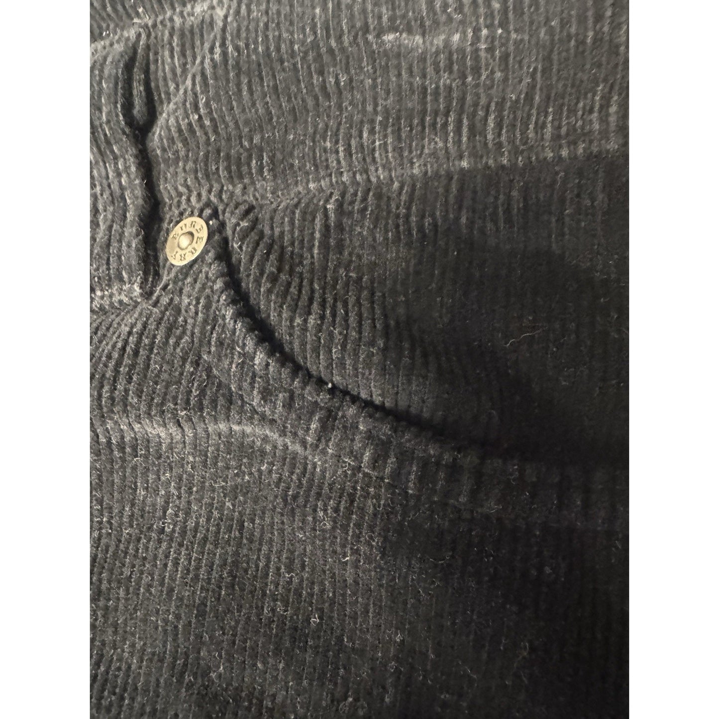 Burberry London Black Corduroy Pants Nova Check Trim Women’s US 6 Italy