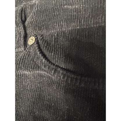 Burberry London Black Corduroy Pants Nova Check Trim Women’s US 6 Italy