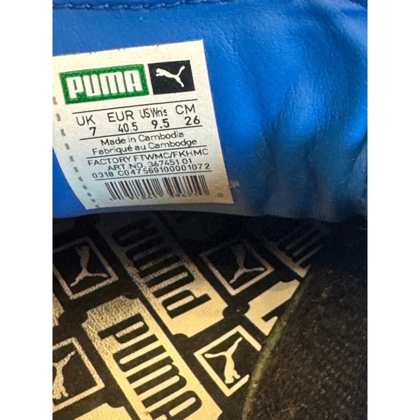 Puma x Christopher Raeburn Suede Buckle Sneakers Blue Men's 9.5 Rare Collab