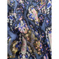 SEZANE Blue Floral Metallic Wrap Dress Short Sleeve Silk Lurex S 4