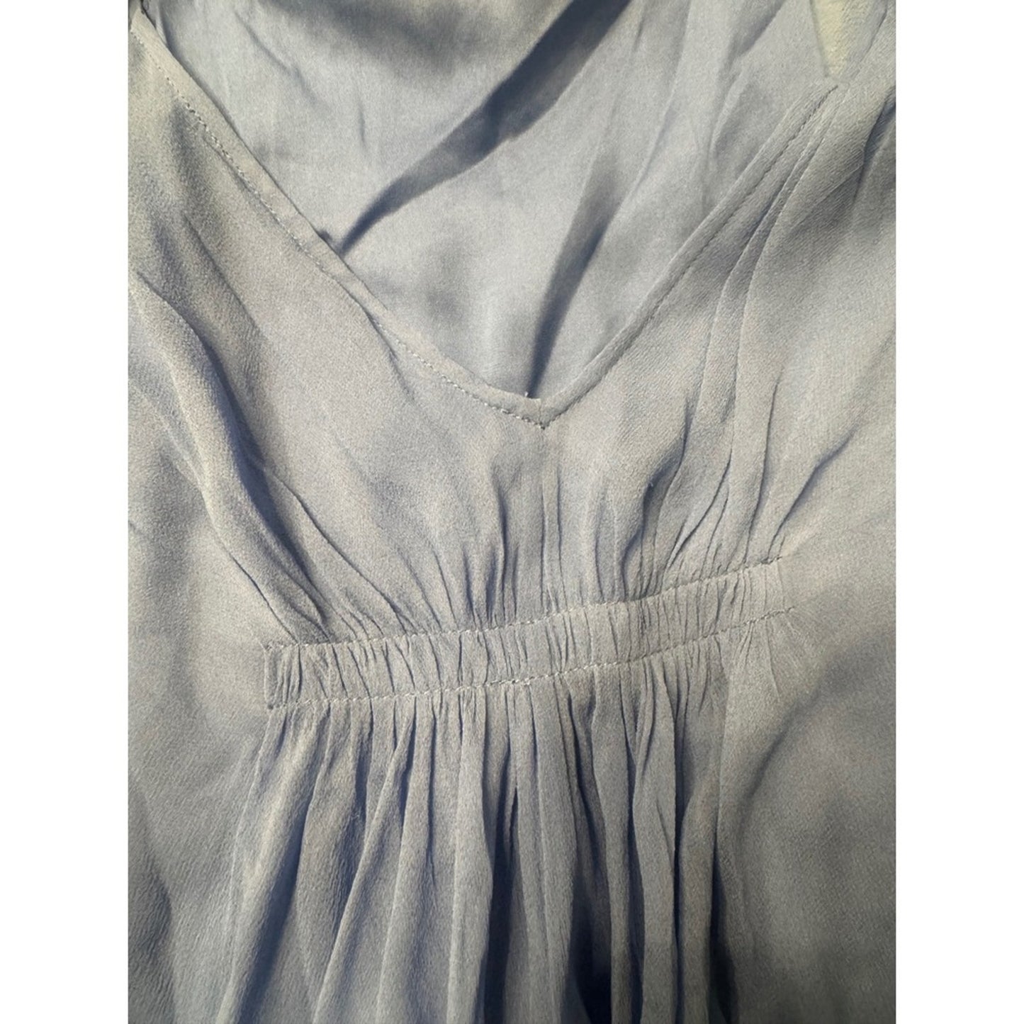 DVF Silk Chiffon Blue Mini Dress – Size 10