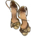 Kate Spade New York Tianna Metallic Leather Gold Espadrille Wedge Sandals size 6