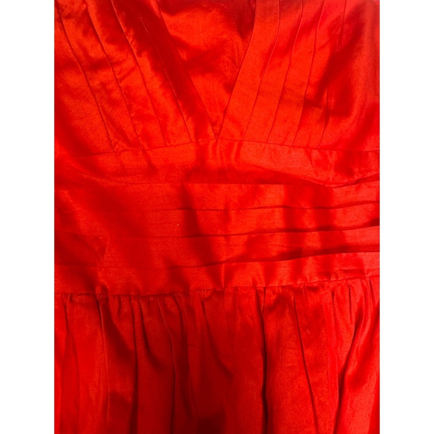 Moulinette Soeurs Anthropologie Red Strapless Cotton Blend Dress - Size 6