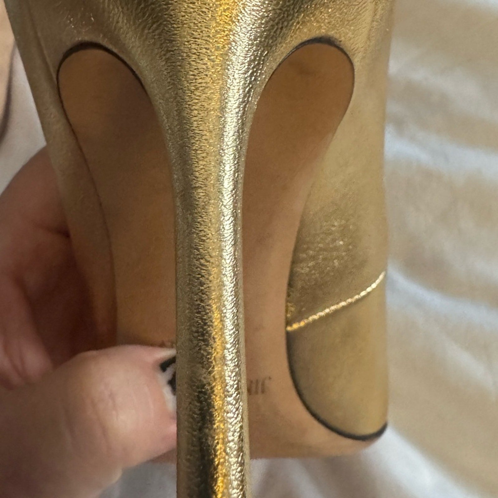 Jimmy Choo Black and Gold Stiletto Heeled Boots