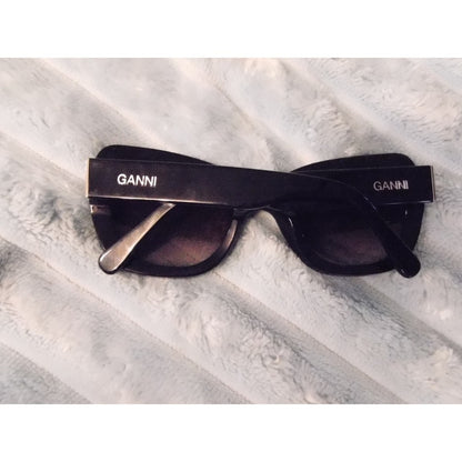 Ganni Black Chunky Sunglasses Designer Statement Frames