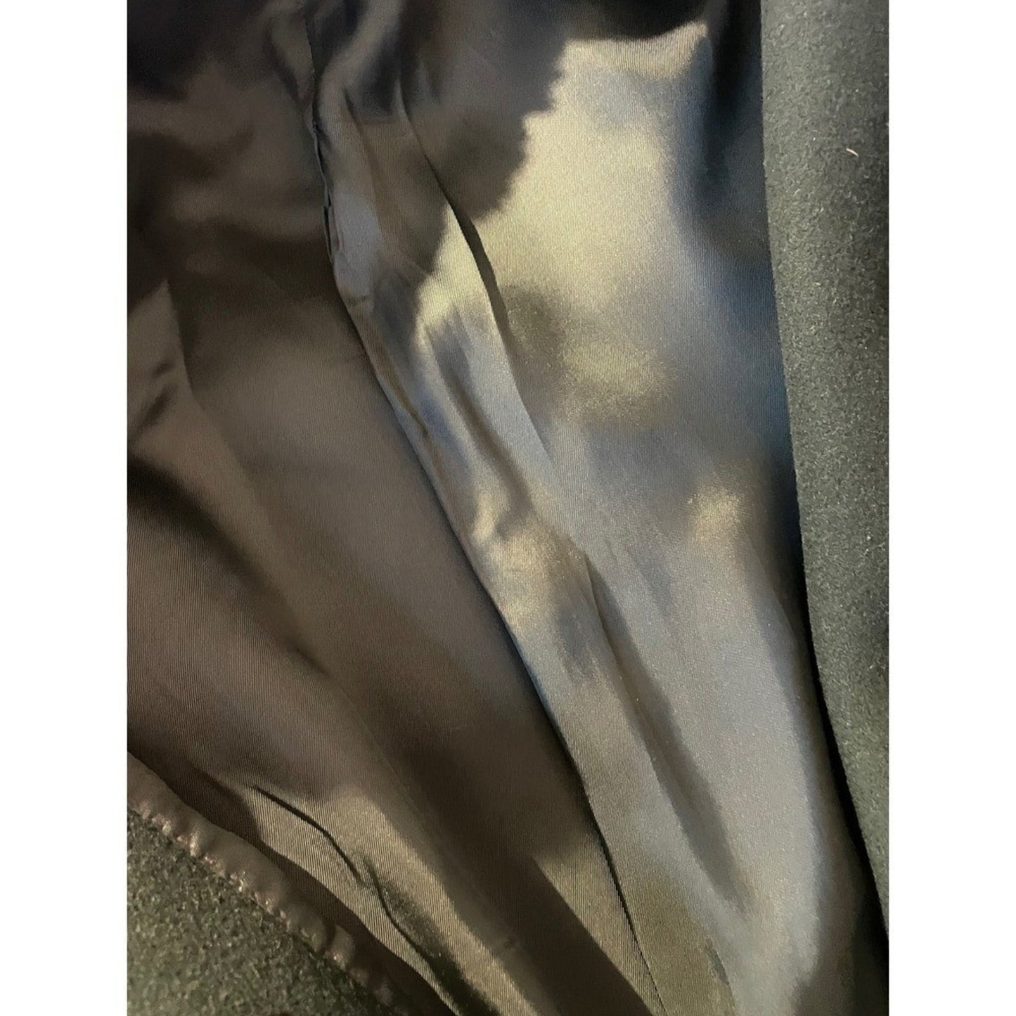 Acne Studios Dark Green Wool Blend Coat Fur Collar Button Front Size 36/4-6