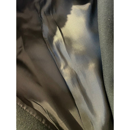 Acne Studios Dark Green Wool Blend Coat Fur Collar Button Front Size 36/4-6
