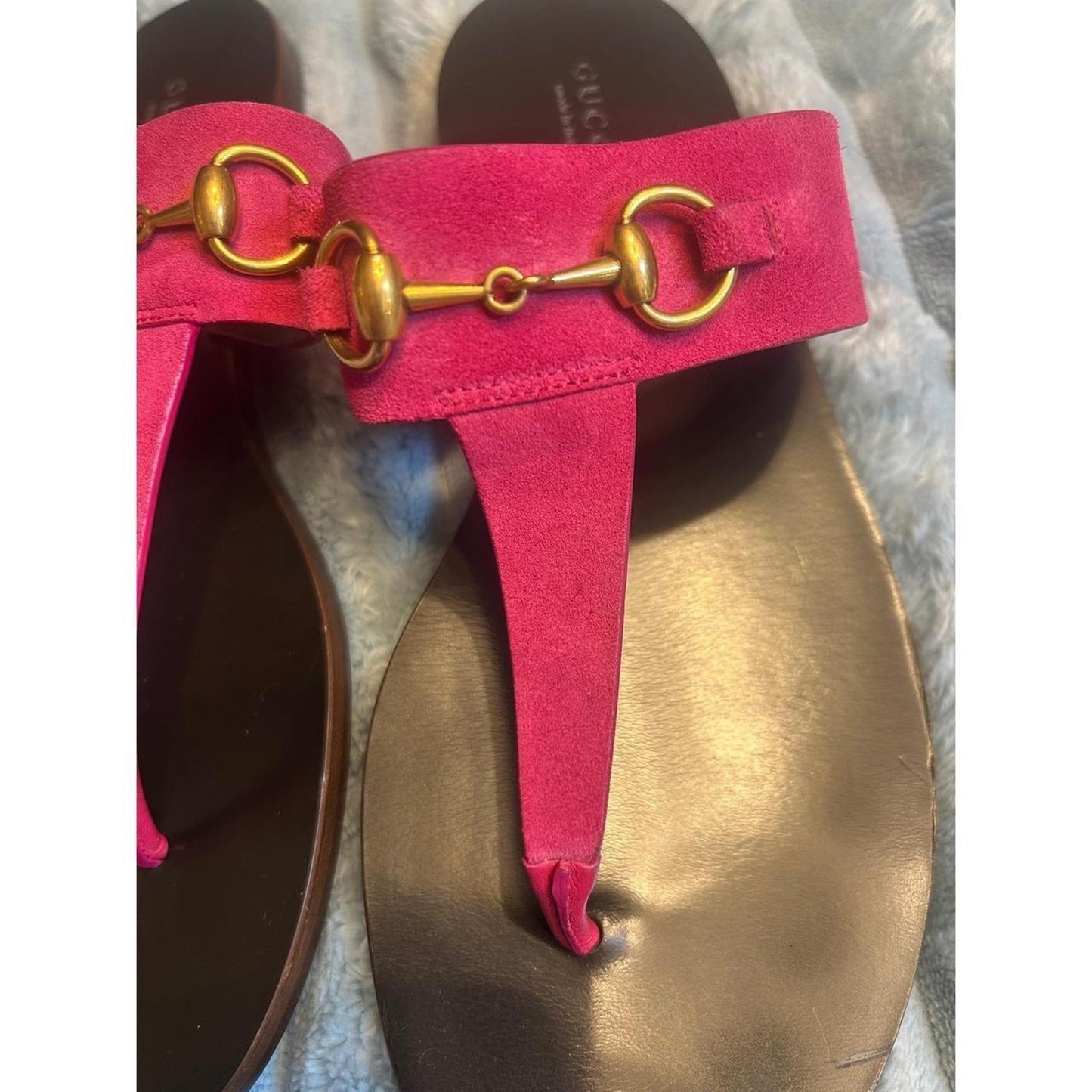Gucci horsebit thong sandals womens