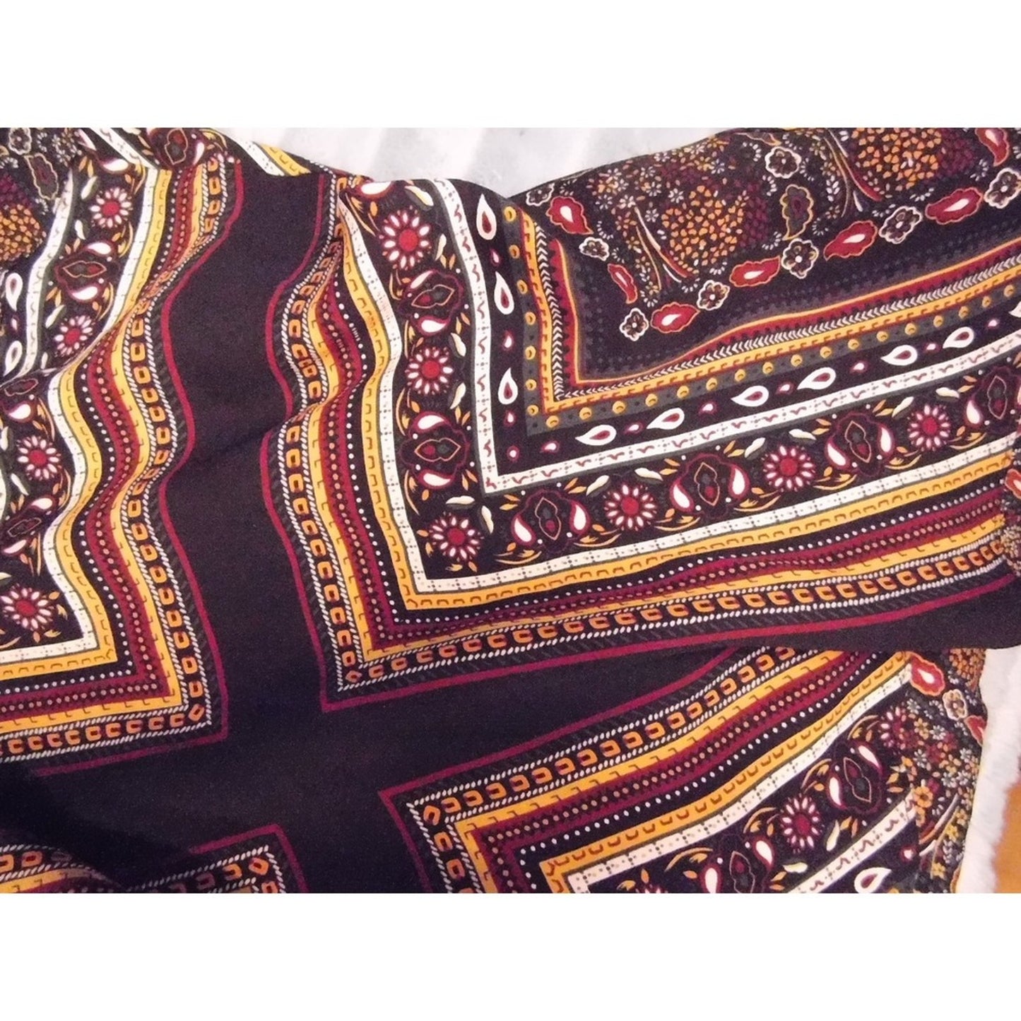 ALC Silk Maxi Dress Bohemian Paisley Print Sleeveless V Neck Size 10