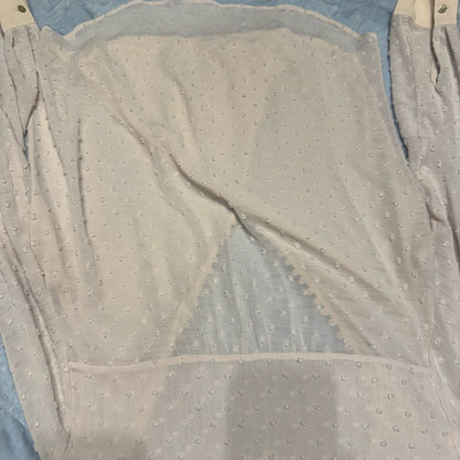 L’AGENCE Cream Sheer Polka Dot Blouse – Size S – Retails $325