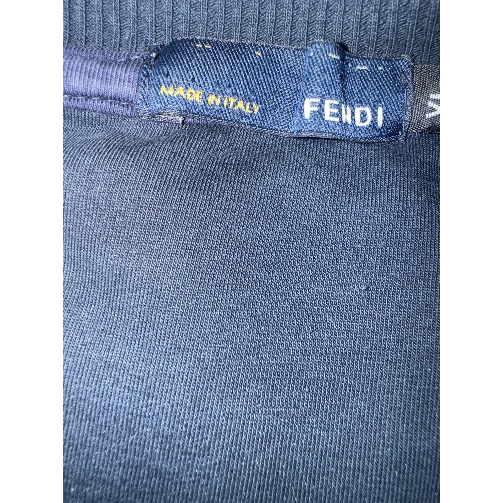 Fendi Bag Bugs “Monster Eyes” Sweatshirt – Leather Appliqué – Black – Size L