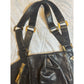 Tory Burch Julianne Black Leather Slouchy Tote Bag Gold Hardware