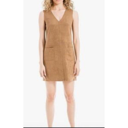 MAX STUDIO London Women's Sleeveless V-Neck Mini Dress w/ Pockets - Casual Chic