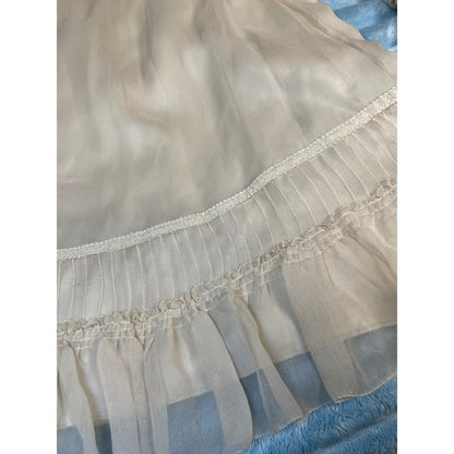 Couture Couture Los Angeles Sheer Ruffle Collar Button Front Dress Made in Italy