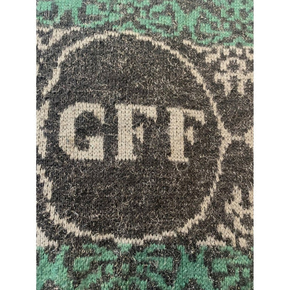 Gianfranco Ferre GFF Knit Sweater Green Geometric Pattern Menswear