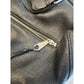 Rebecca Minkoff Black Leather Moto Satchel Crossbody Bag Silver Hardware