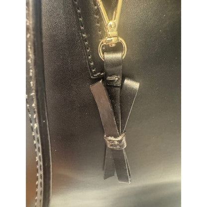 Kate Spade New York Black Leather Tote Bag Handbag Purse Womens