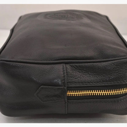 Versace Medusa Clutch — Black Leather Vintage Icon