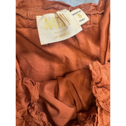 Nation LTD Los Angeles Terracotta Tie Strap Midi Dress Sleeveless Casual