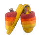UGG Oh Yeah Slide Yellow Orange Pink Rainbow Fuzzy Furry Slippers