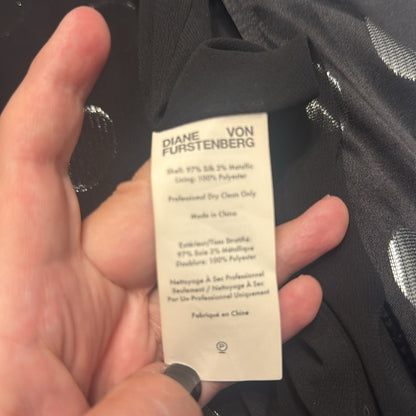 Diane von Furstenberg Black Wrap Dress – Size 2 – Chic with a Twist