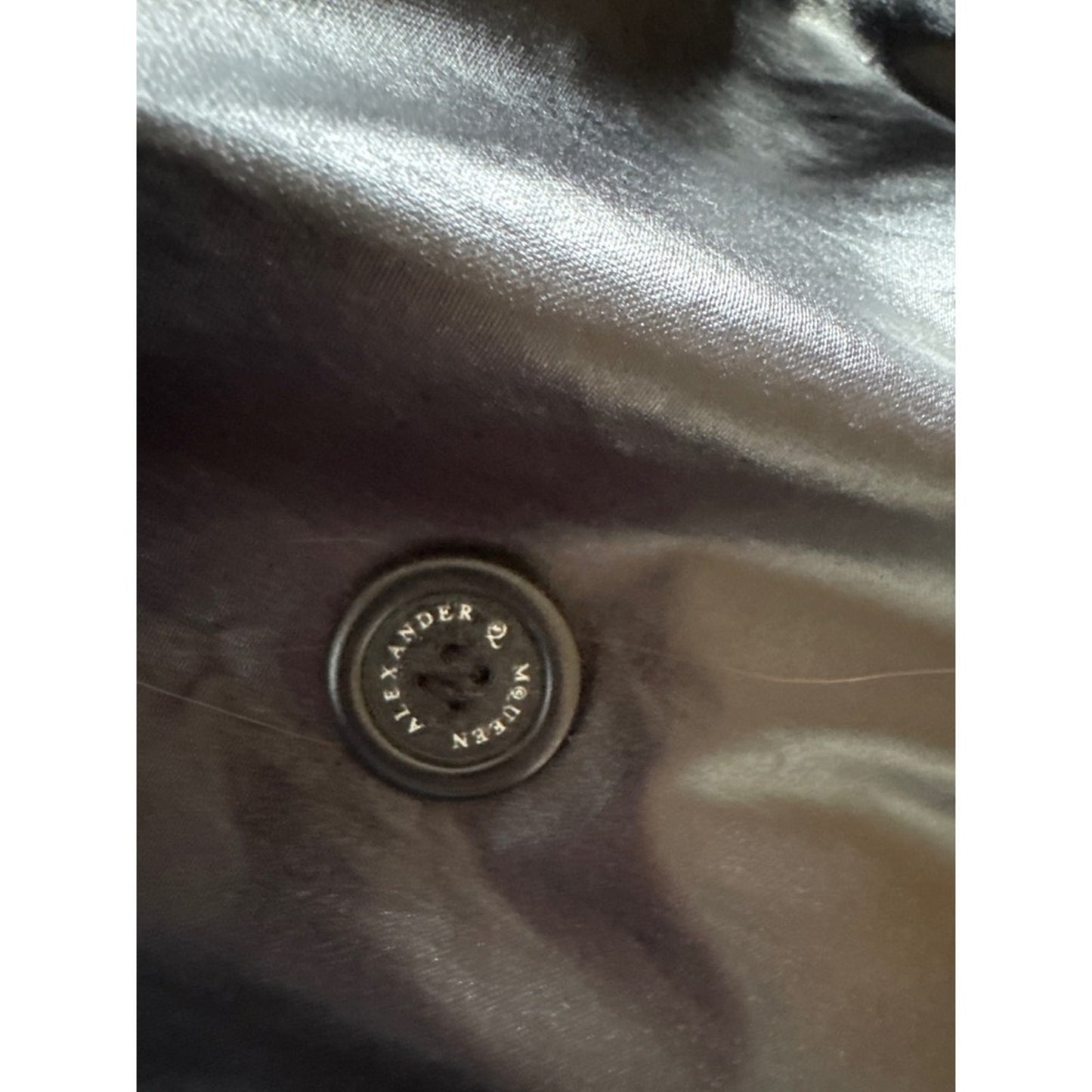 Alexander McQueen Black Faux Leather Trench Coat Made in Italy Size 48 M / Fem L