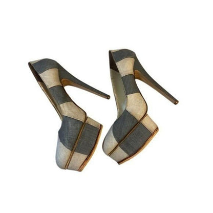 Charlotte olympia platform heels gray