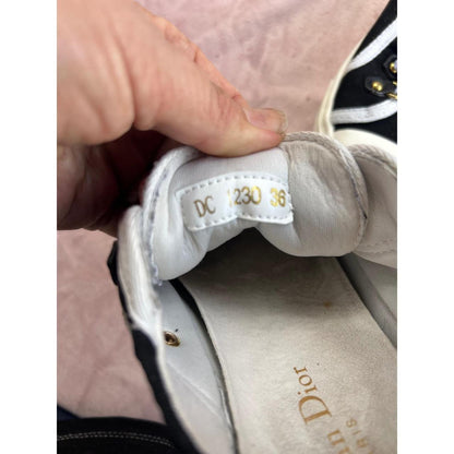 Christian Dior Walk'n'Dior Women's Size 6 Black Logo Lace Sneakers