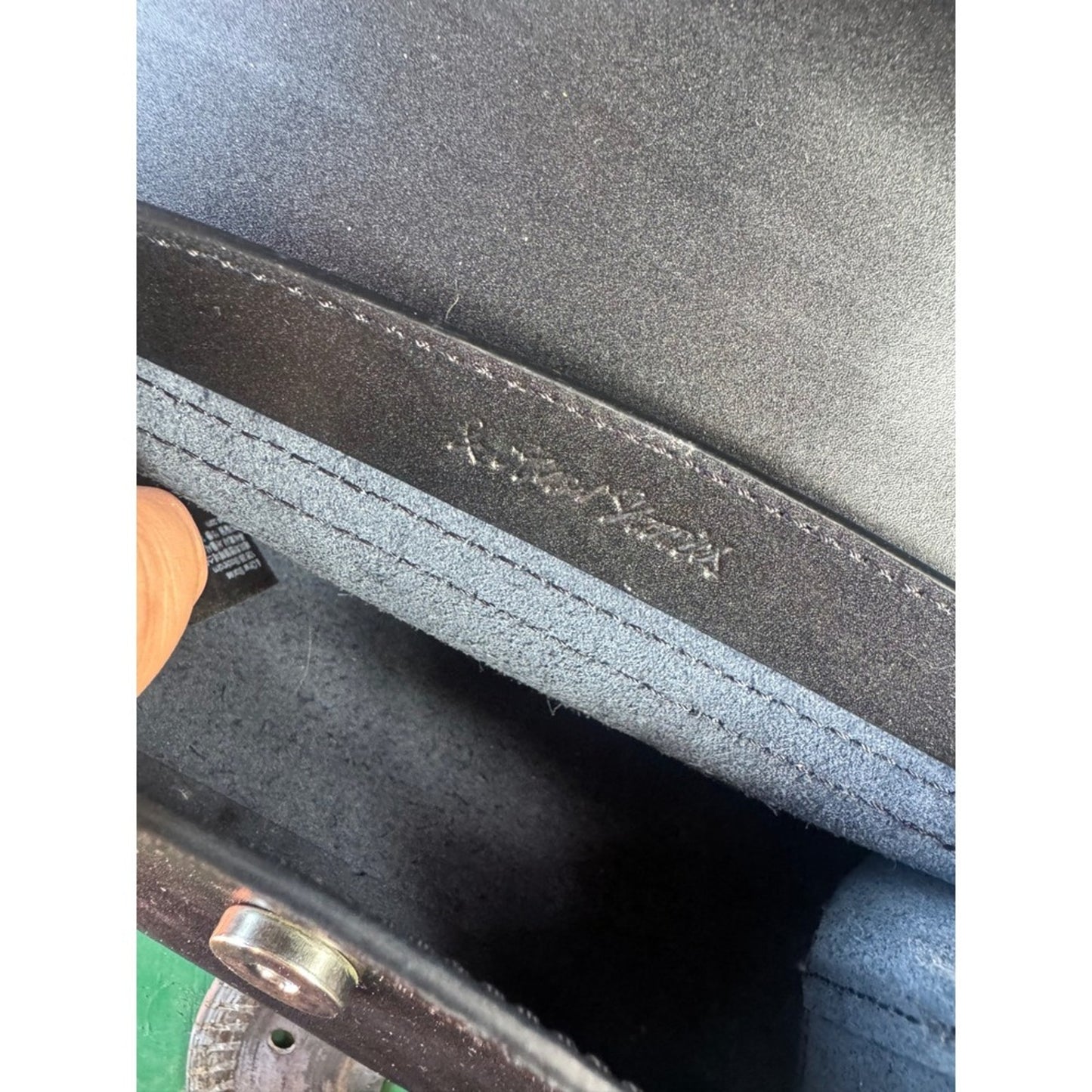 & Other Stories Structured Black Leather Buckle Bag