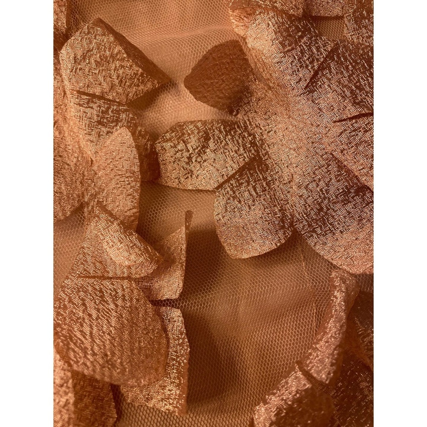 IDA SJÖSTEDT JOELY DRESS NUDE FLORAL APPLIQUE TULLE BOW BACK SIZE 36 4-6 USA NWT