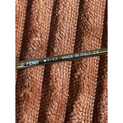 Fendi FF40013U Gold Square Sunglasses Brown Gradient FF Monogram Logo Italy