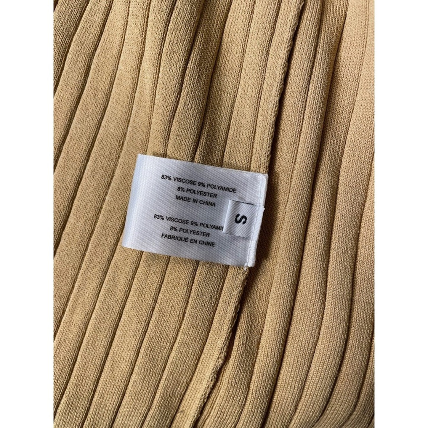 Proenza Schouler Ribbed Knit Long Sleeve Maxi Cardigan Dress Mustard Yellow S