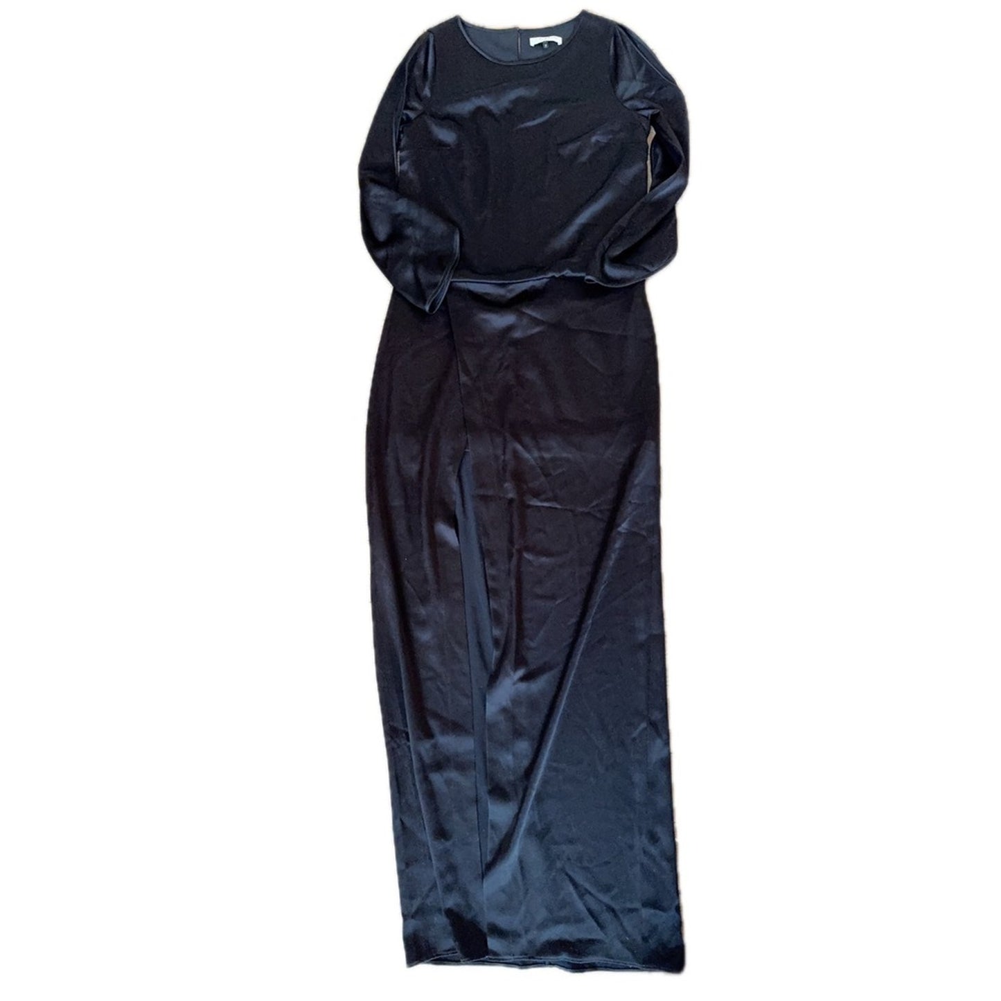 Halston Heritage Black  Satin Gown – Timeless Glamour Size 4