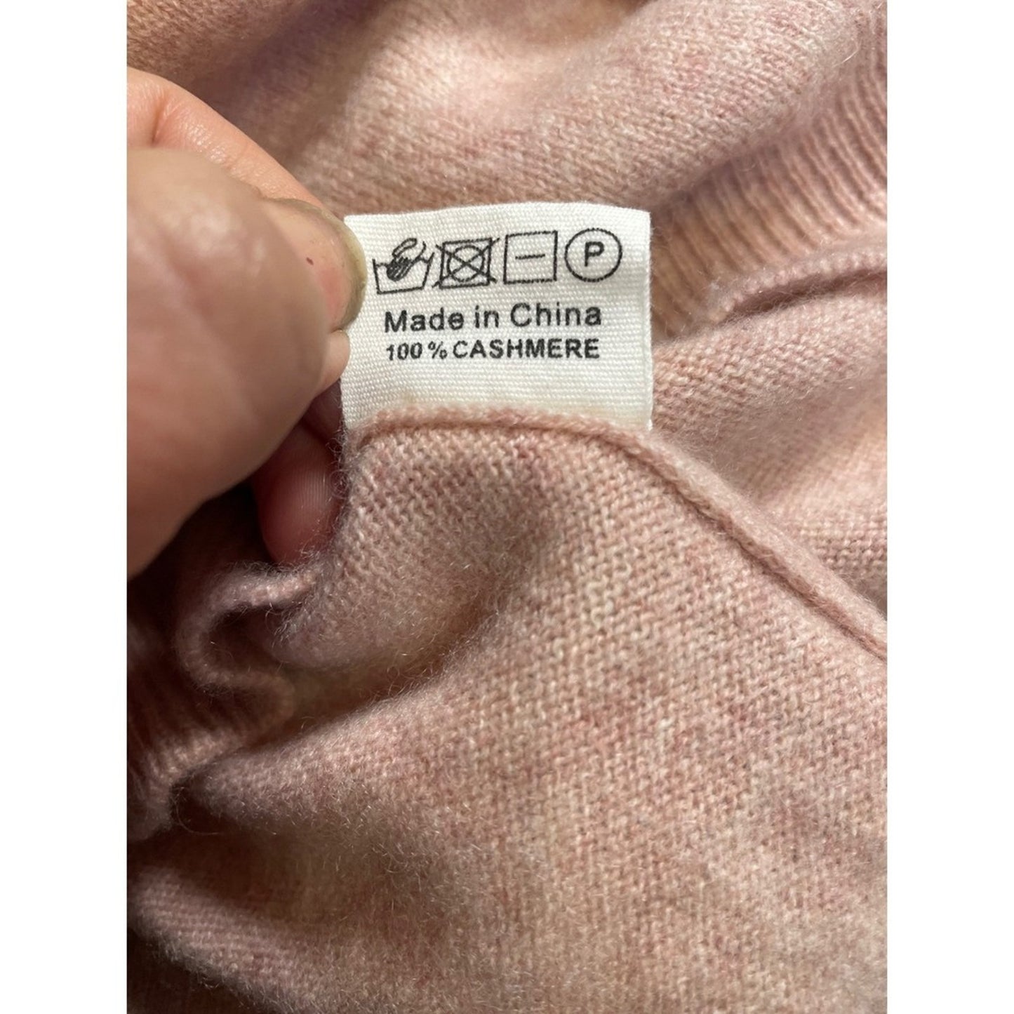SOFT GOAT Pink 100% Cashmere 3/4 Sleeve Crewneck Sweater size M