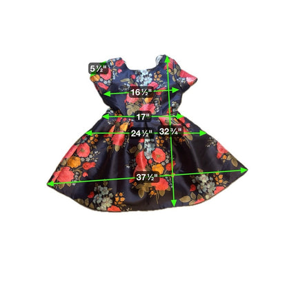 Chi Chi London Petite Navy Floral Fit & Flare Dress – UK 8 / US 4