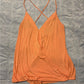 Michael Stars Orange Wrapped Tank Top size S‎