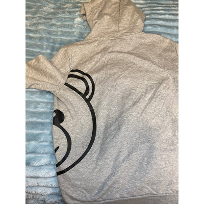 Moschino Underwear Grey Teddy Bear Hoodie Zip Up Sweatshirt size M