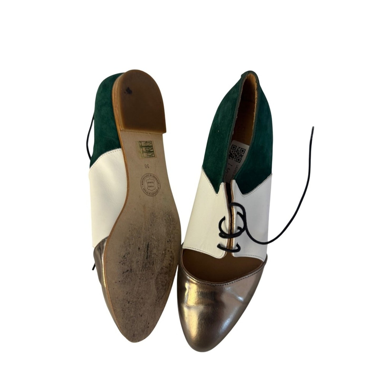 Handmade Leather Oxfords – Size 38 (US 7.5)Shoes Designed in Copenhagen