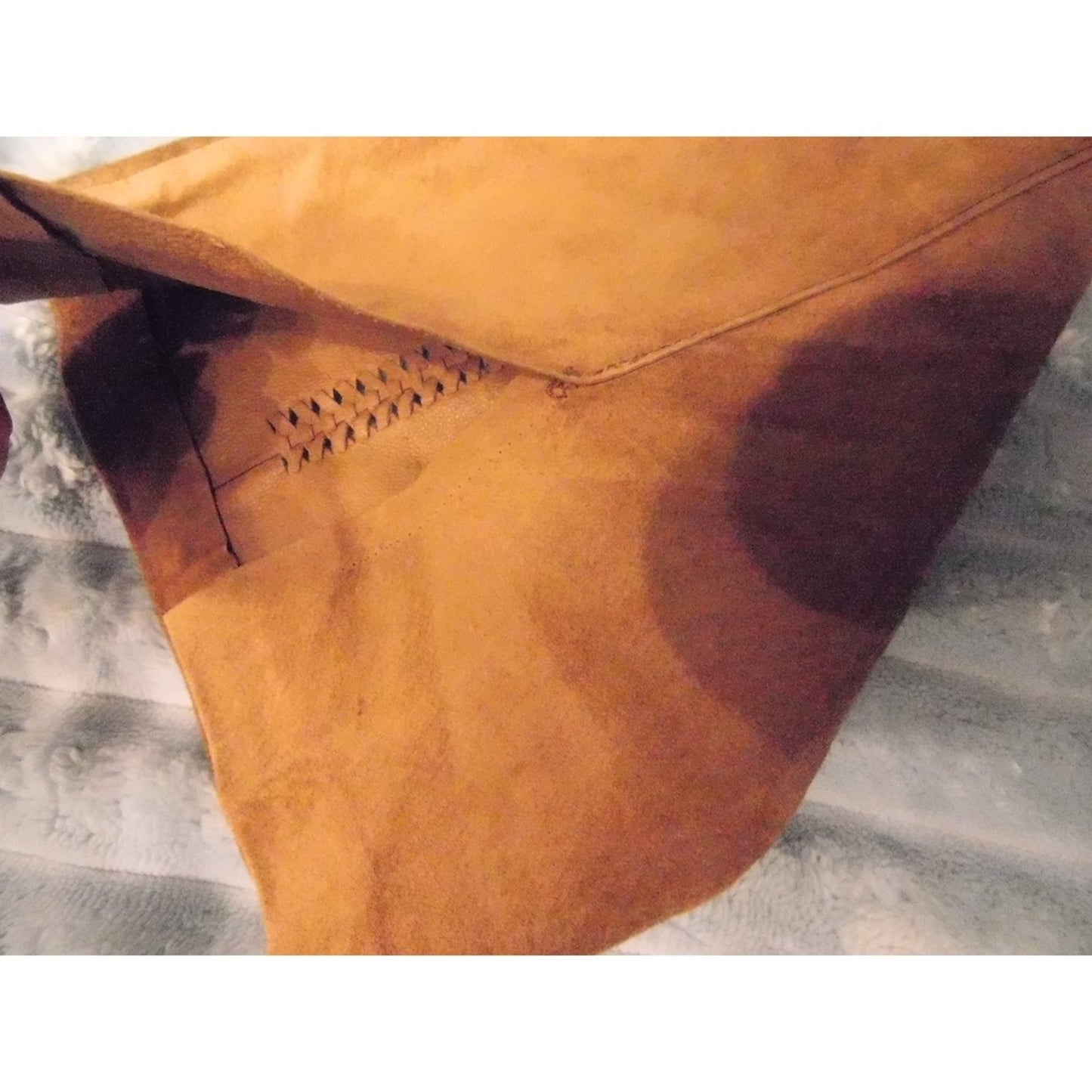 Kenneth Cole New York Suede Flare Pants Brown Size 6 Bootcut Distressed Look