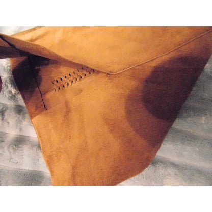 Kenneth Cole New York Suede Flare Pants Brown Size 6 Bootcut Distressed Look