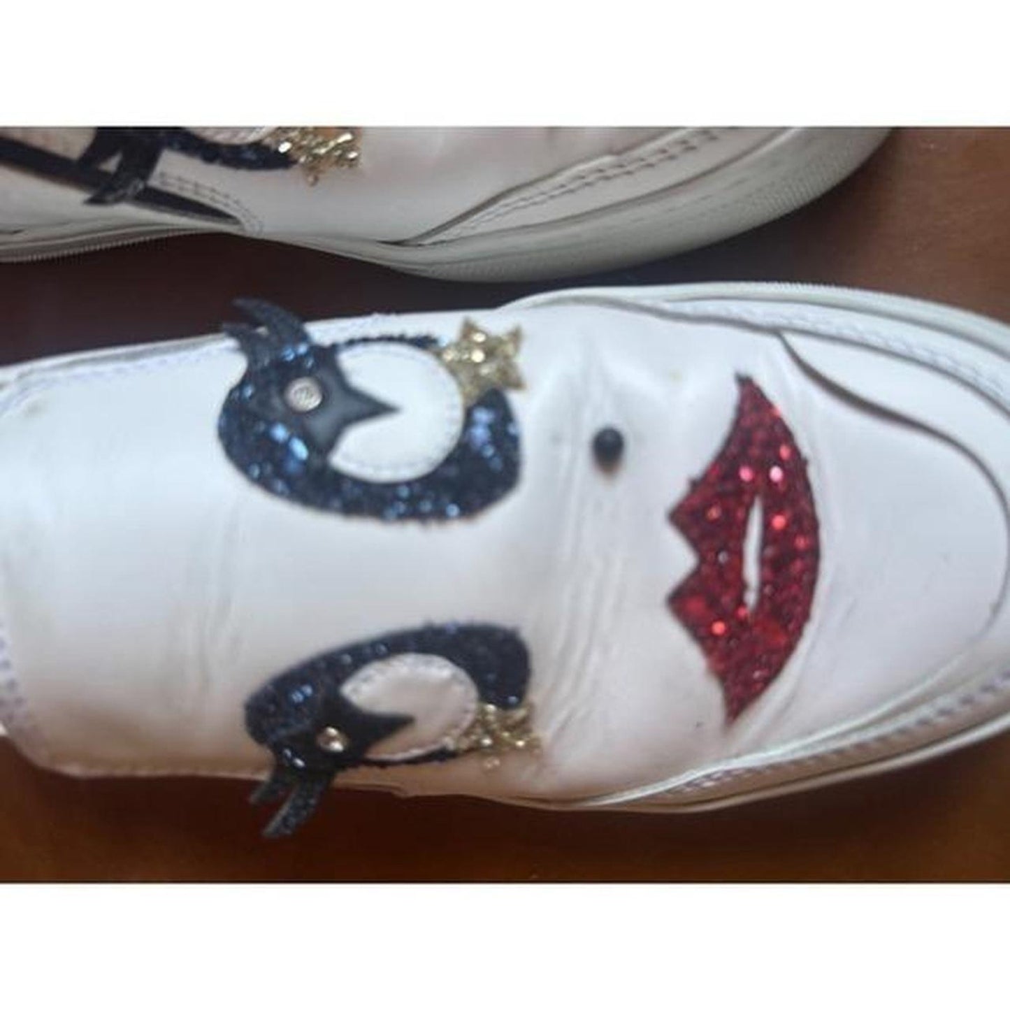 Tods white leather slip on