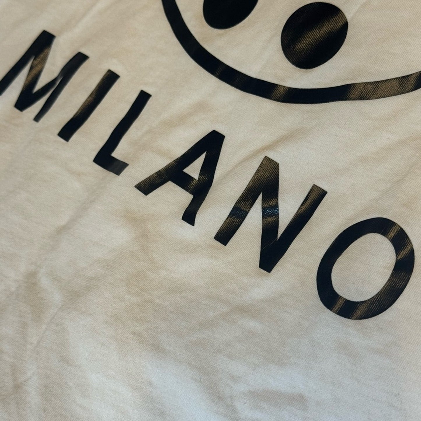 Moschino White Tee with Black Logo size s