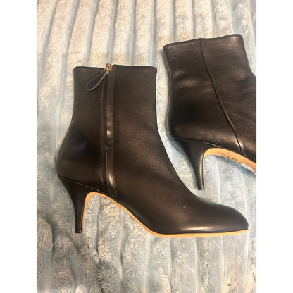 Bally Dhara Black Calf Leather Ankle Boots US 7.5 EU 38 Made in Italy