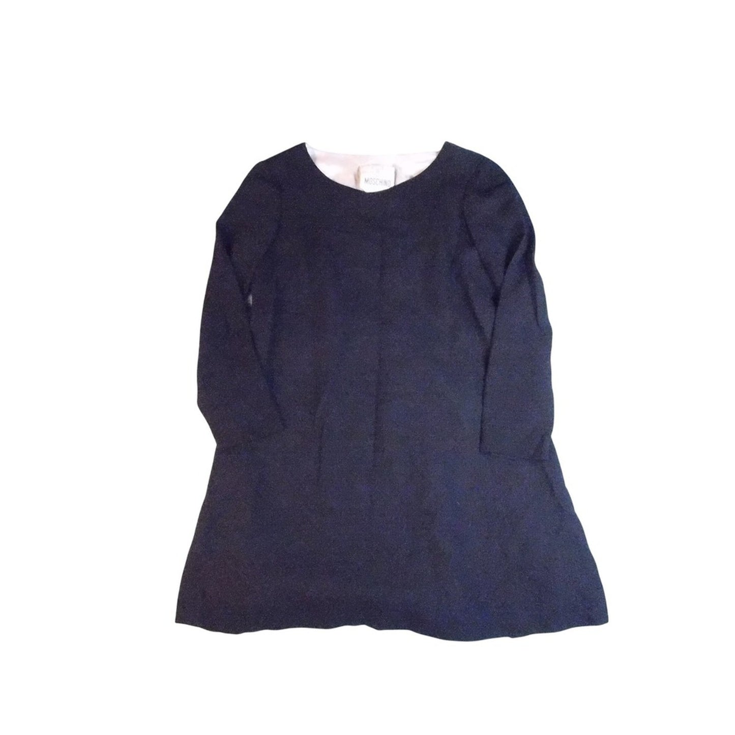 Moschino Cheap & Chic Bow Back Wool Dress | Black | Made in Italy