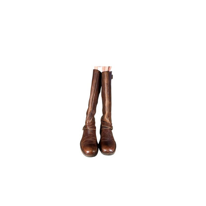 II bean womens
size 9.5 shoes brown leather tall riding boots