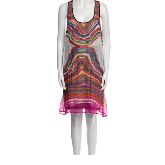 Calypso St. Barth Silk Striped Racerback Dress – Size Large (US 10-12)