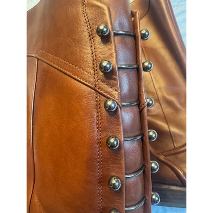 Leather Knee High Boots Brown Riding Equestrian Style Women's Size 8M