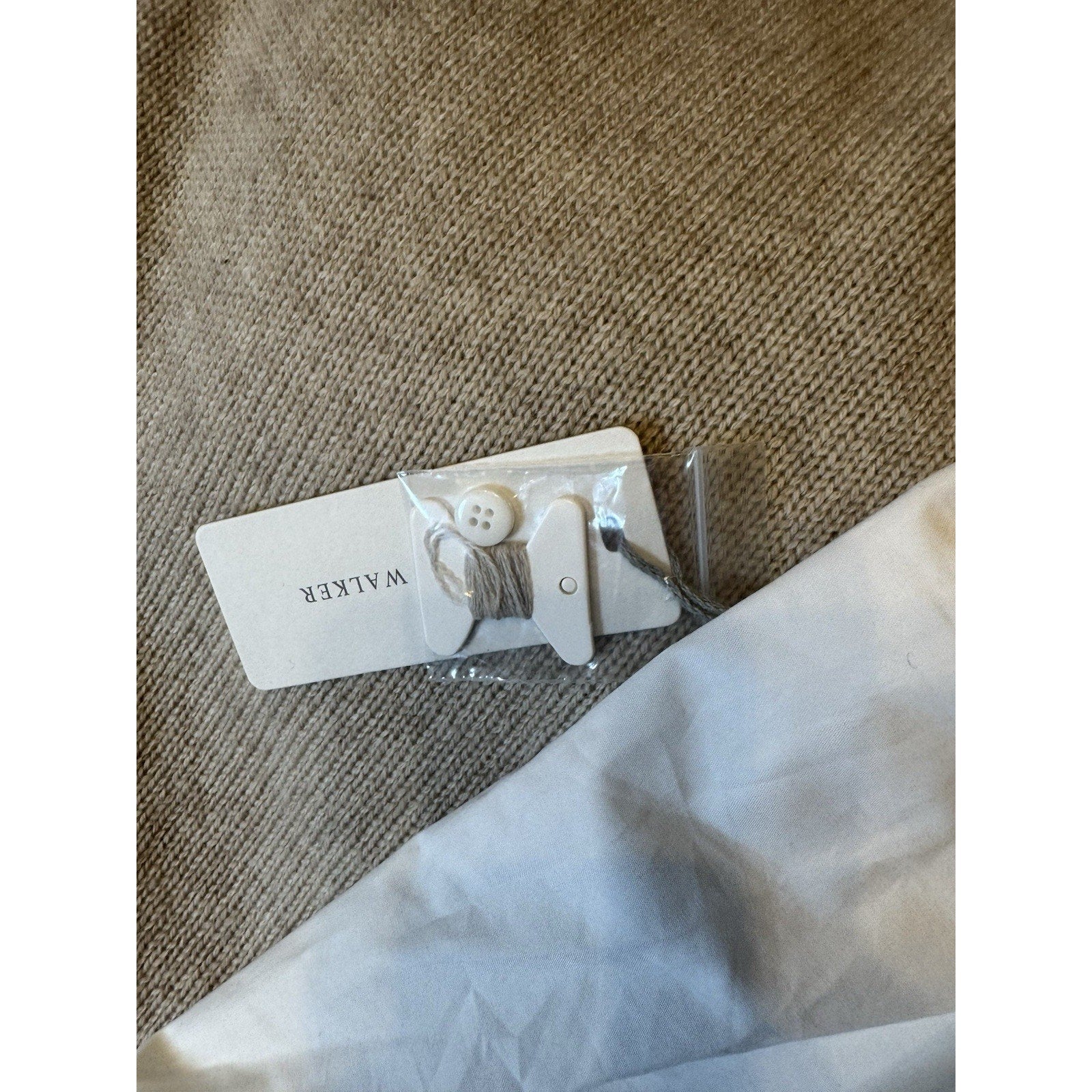 BROCHU WALKER Size M Camel White Wool Cashmere Knit Layered Pullover