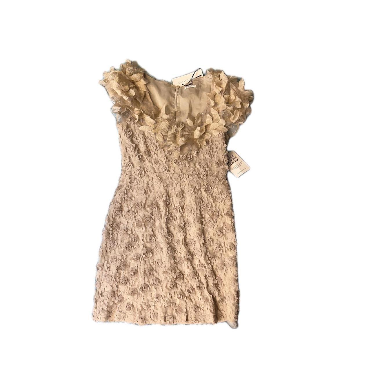IDA SJOSTEDT 147 Elissa Dress 3D Floral Embellished Tulle Cap Sleeve Midi Dress