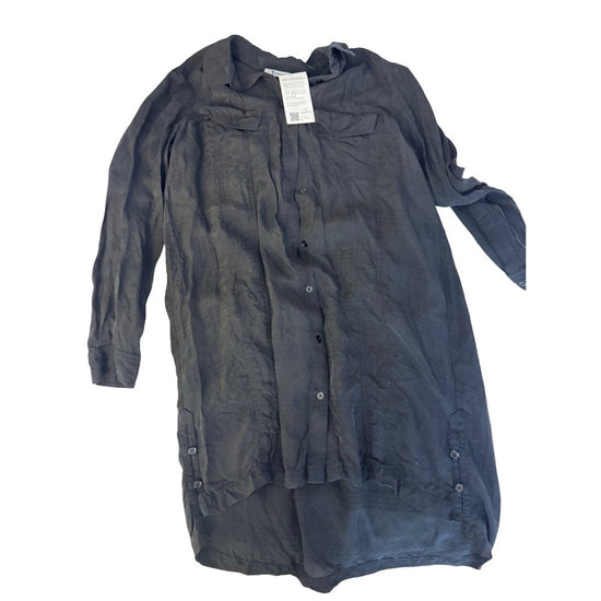 T by Alexander Wang Sheer Silk Blend Tunic Shirt – Black (Size S)